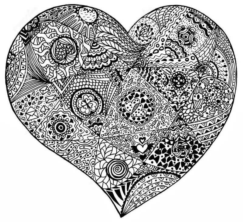 Mandalas Cœur 61